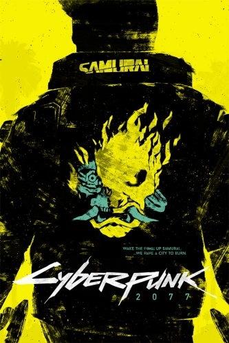 Cyberpunk 2077 Poster Yellow-Black [600×900 / PNG]